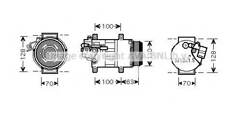 AVA QUALITY COOLING MSK434 Компресор, кондиціонер