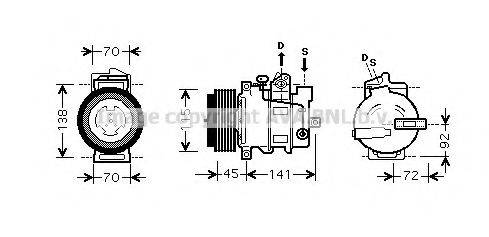 AVA QUALITY COOLING MSK439 Компресор, кондиціонер