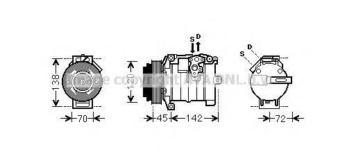 AVA QUALITY COOLING MSK574 Компресор, кондиціонер