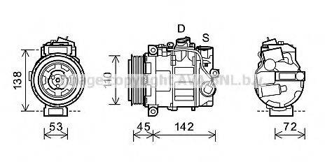 AVA QUALITY COOLING MSK577 Компресор, кондиціонер