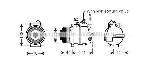 AVA QUALITY COOLING MSK584 Компресор, кондиціонер