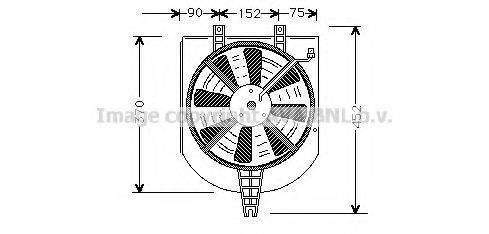 AVA QUALITY COOLING MT7501 Вентилятор, охолодження двигуна