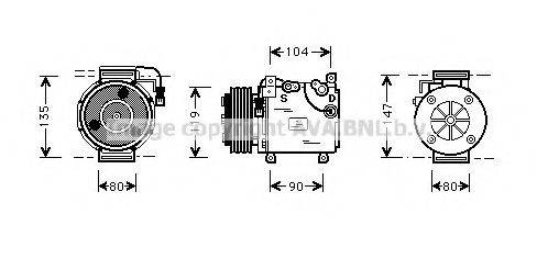 AVA QUALITY COOLING MTK020 Компресор, кондиціонер