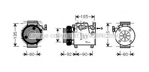 AVA QUALITY COOLING MTK166 Компресор, кондиціонер