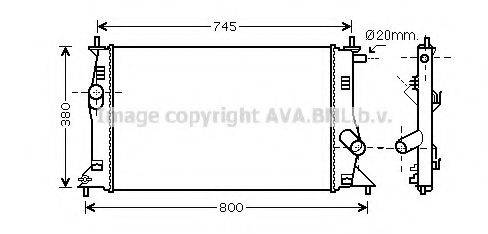 AVA QUALITY COOLING MZ2183 Радіатор, охолодження двигуна