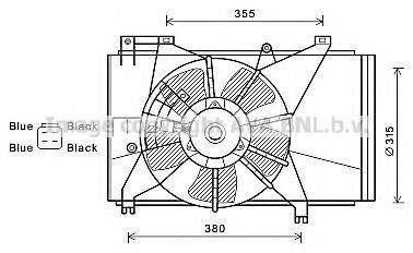 AVA QUALITY COOLING MZ7543 Вентилятор, охолодження двигуна