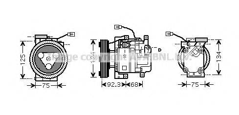 AVA QUALITY COOLING MZK219 Компресор, кондиціонер