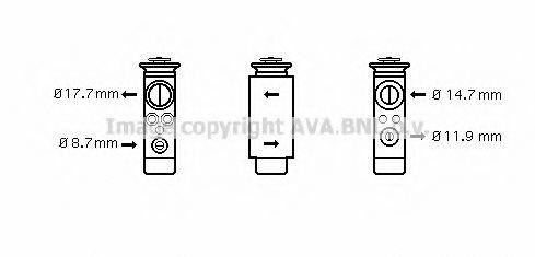 AVA QUALITY COOLING OL1412 Розширювальний клапан, кондиціонер