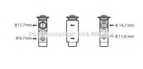 AVA QUALITY COOLING OL1461 Розширювальний клапан, кондиціонер