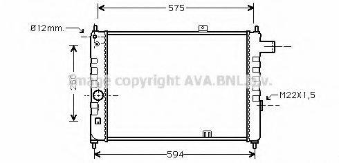 AVA QUALITY COOLING OL2055 Радіатор, охолодження двигуна