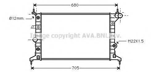 AVA QUALITY COOLING OL2219 Радіатор, охолодження двигуна