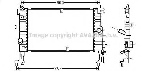 AVA QUALITY COOLING OL2346 Радіатор, охолодження двигуна