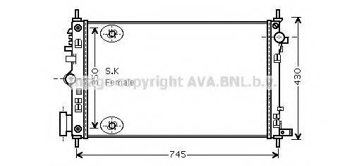 AVA QUALITY COOLING OL2470 Радіатор, охолодження двигуна