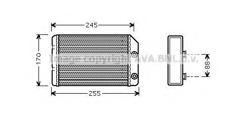 AVA QUALITY COOLING OL6315 Теплообмінник, опалення салону