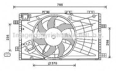 AVA QUALITY COOLING OL7621 Вентилятор, охолодження двигуна
