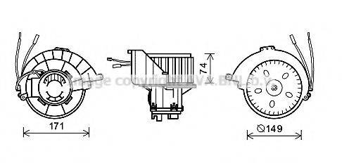 AVA QUALITY COOLING OL8627 Електродвигун, вентиляція салону