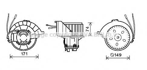 AVA QUALITY COOLING OL8628 Електродвигун, вентиляція салону