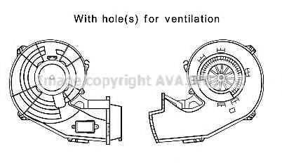 AVA QUALITY COOLING OL8643 Електродвигун, вентиляція салону