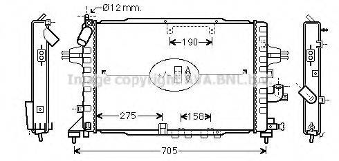 AVA QUALITY COOLING OLA2365 Радіатор, охолодження двигуна