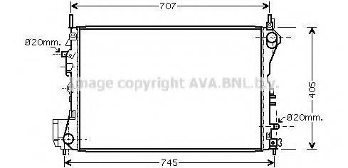 AVA QUALITY COOLING OLA2395 Радіатор, охолодження двигуна