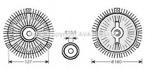 AVA QUALITY COOLING OLC555 Зчеплення, вентилятор радіатора