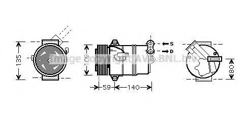 AVA QUALITY COOLING OLK446 Компресор, кондиціонер