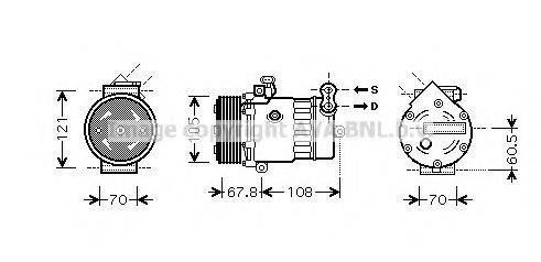 AVA QUALITY COOLING OLK477 Компресор, кондиціонер