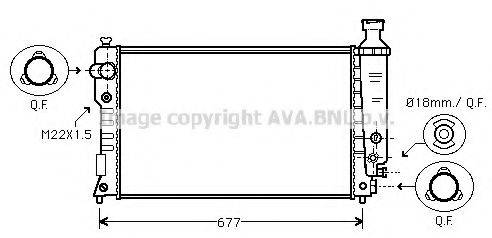 AVA QUALITY COOLING PE2125 Радіатор, охолодження двигуна