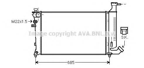 AVA QUALITY COOLING PE2148 Радіатор, охолодження двигуна