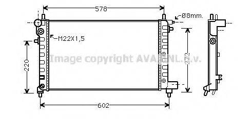 AVA QUALITY COOLING PE2149 Радіатор, охолодження двигуна