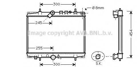 AVA QUALITY COOLING PE2202 Радіатор, охолодження двигуна