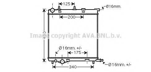 AVA QUALITY COOLING PE2368 Радіатор, охолодження двигуна