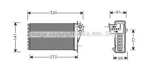 AVA QUALITY COOLING PE6199 Теплообмінник, опалення салону