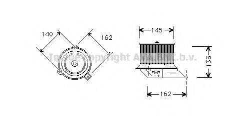 AVA QUALITY COOLING PE7509 Електродвигун, вентиляція салону