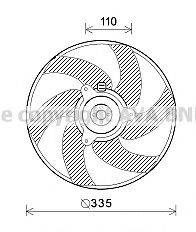 AVA QUALITY COOLING PE7552 Вентилятор, охолодження двигуна