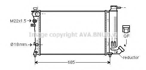 AVA QUALITY COOLING PEA2140 Радіатор, охолодження двигуна