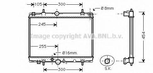 AVA QUALITY COOLING PEA2213 Радіатор, охолодження двигуна