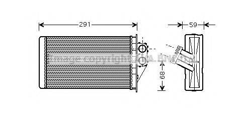 AVA QUALITY COOLING PEA6228 Теплообмінник, опалення салону