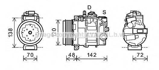 AVA QUALITY COOLING PRK064 Компресор, кондиціонер