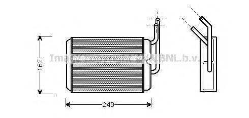 AVA QUALITY COOLING RT6220 Теплообмінник, опалення салону