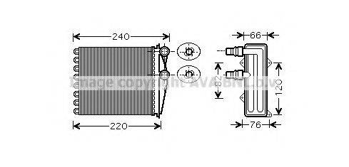 AVA QUALITY COOLING RT6380 Теплообмінник, опалення салону