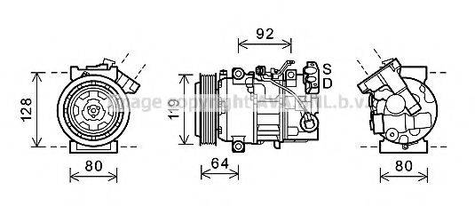 AVA QUALITY COOLING RTAK492 Компресор, кондиціонер