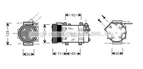 AVA QUALITY COOLING RTK127 Компресор, кондиціонер