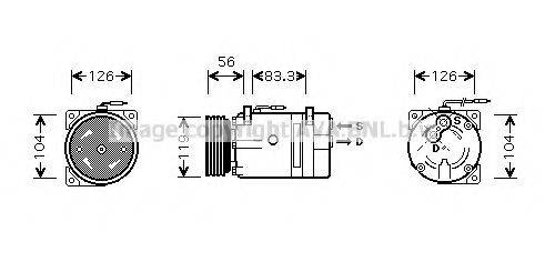 AVA QUALITY COOLING RTK310 Компресор, кондиціонер