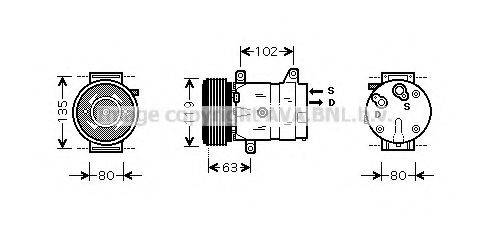 AVA QUALITY COOLING RTK440 Компресор, кондиціонер