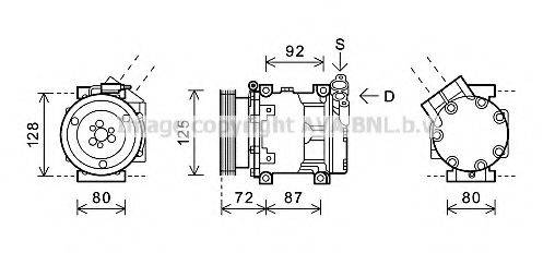 AVA QUALITY COOLING RTK479 Компресор, кондиціонер