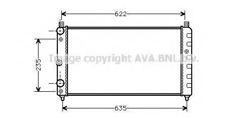 AVA QUALITY COOLING SAA2003 Радіатор, охолодження двигуна