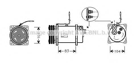 AVA QUALITY COOLING SBK041 Компресор, кондиціонер