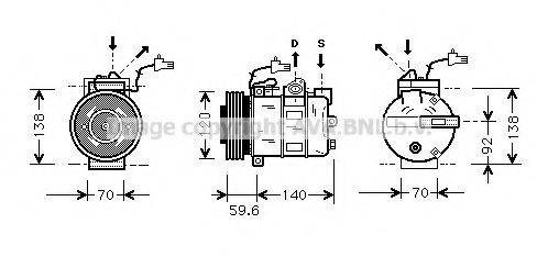 AVA QUALITY COOLING SBK065 Компресор, кондиціонер