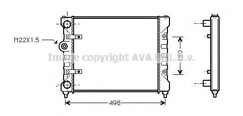 AVA QUALITY COOLING ST2022 Радіатор, охолодження двигуна